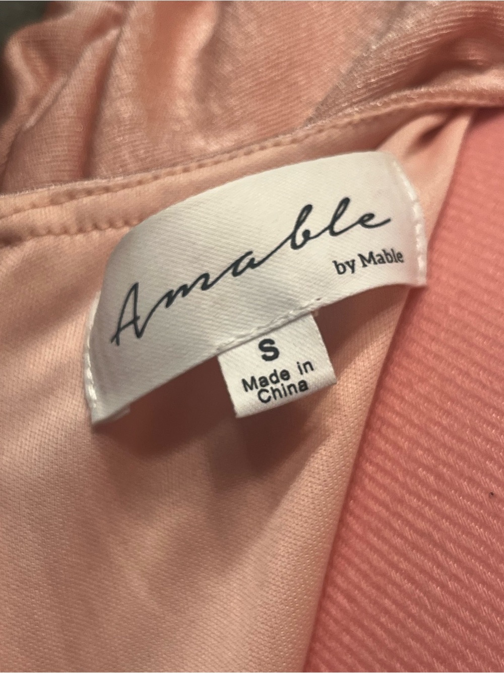 Amable by Mable Blush Pink Ruched Ruffle Mini Dress - Picture 4 of 4